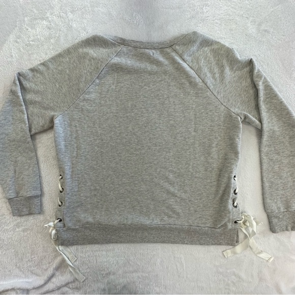 AERIE Gray Lace Up Sides Sweatshirt Size large - Picture 9 of 16